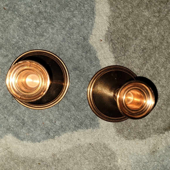 VINTAGE Set of 2 CopperCraft Guild Candle Holders Taunton Massachusetts USA - Picture 2 of 5